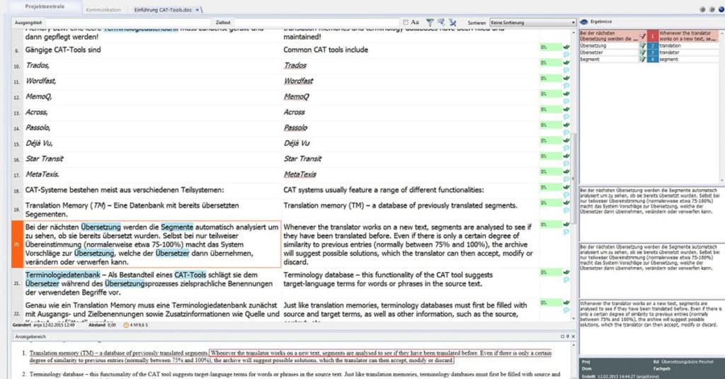 Computer Assisted Translation Tools - CAT tools screenshot